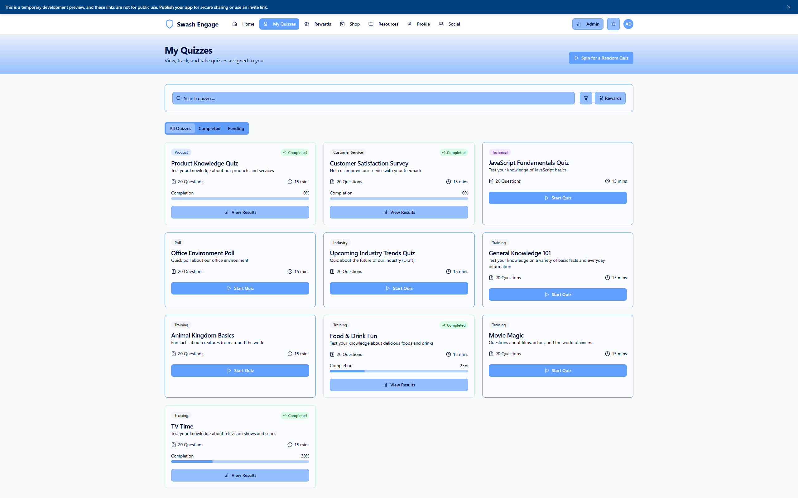 Interactive Quizzes & Assessments